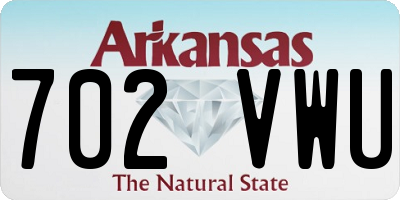 AR license plate 702VWU