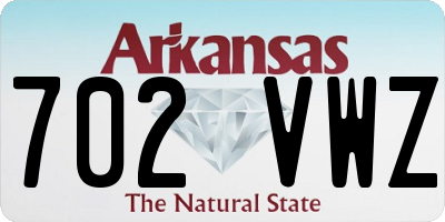 AR license plate 702VWZ