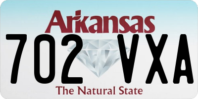 AR license plate 702VXA