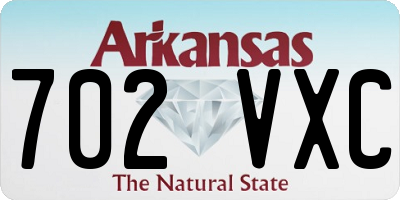 AR license plate 702VXC