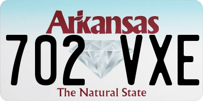 AR license plate 702VXE