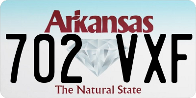 AR license plate 702VXF