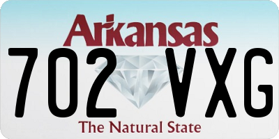 AR license plate 702VXG