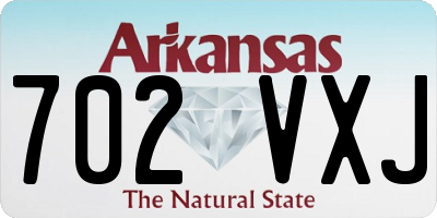 AR license plate 702VXJ