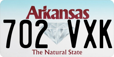 AR license plate 702VXK