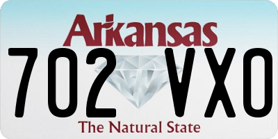 AR license plate 702VXO