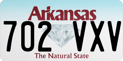 AR license plate 702VXV