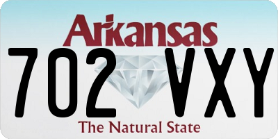 AR license plate 702VXY