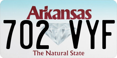 AR license plate 702VYF