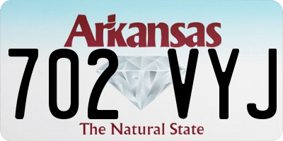 AR license plate 702VYJ