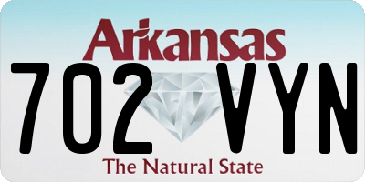 AR license plate 702VYN