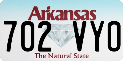 AR license plate 702VYO
