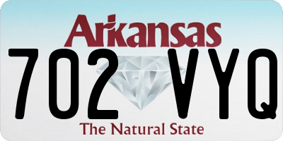 AR license plate 702VYQ