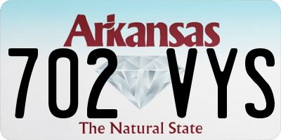 AR license plate 702VYS