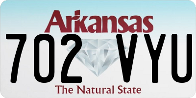 AR license plate 702VYU