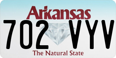 AR license plate 702VYV