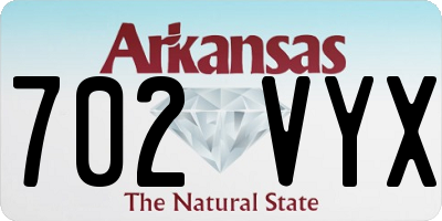 AR license plate 702VYX