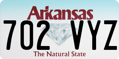 AR license plate 702VYZ