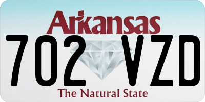 AR license plate 702VZD