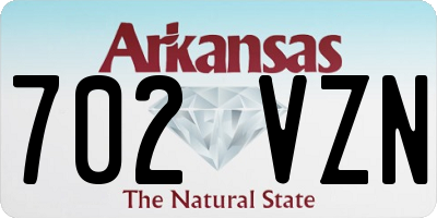 AR license plate 702VZN