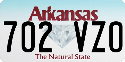 AR license plate 702VZO
