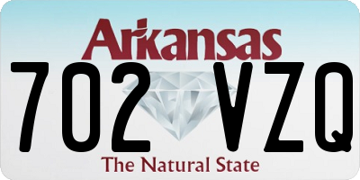 AR license plate 702VZQ
