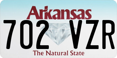 AR license plate 702VZR