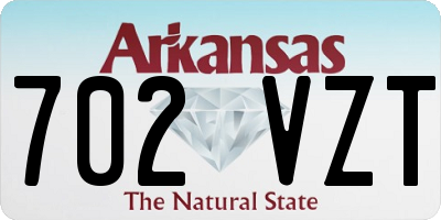 AR license plate 702VZT