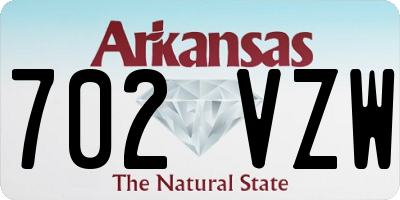 AR license plate 702VZW