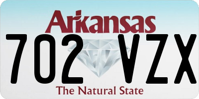 AR license plate 702VZX