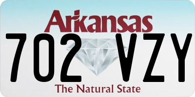 AR license plate 702VZY