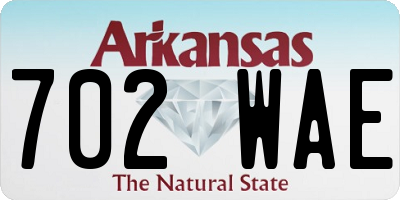 AR license plate 702WAE