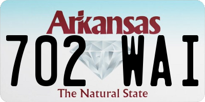 AR license plate 702WAI