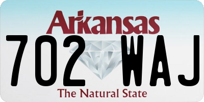 AR license plate 702WAJ