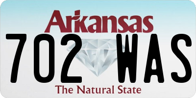 AR license plate 702WAS