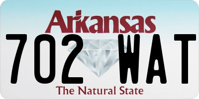 AR license plate 702WAT