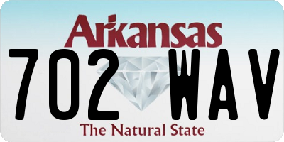 AR license plate 702WAV