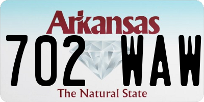 AR license plate 702WAW