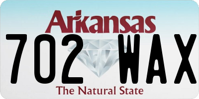 AR license plate 702WAX