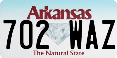 AR license plate 702WAZ