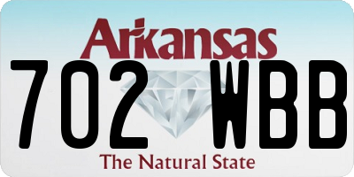 AR license plate 702WBB