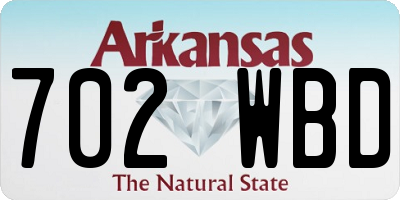 AR license plate 702WBD