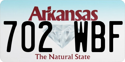 AR license plate 702WBF