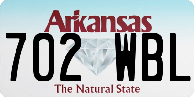 AR license plate 702WBL