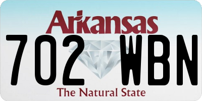 AR license plate 702WBN