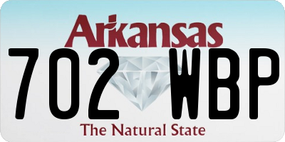 AR license plate 702WBP