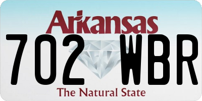 AR license plate 702WBR