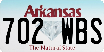AR license plate 702WBS