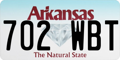 AR license plate 702WBT