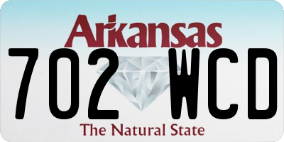 AR license plate 702WCD